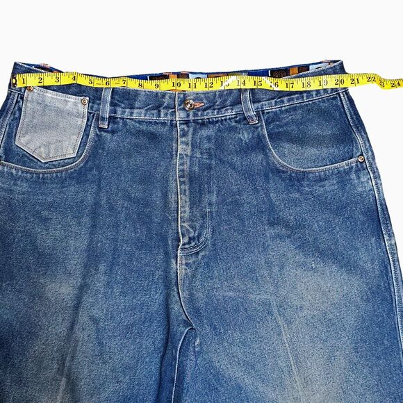 Platinum Fubu Jeans Fat Albert Streetwear Baggy Y2K HipHop Urban Junkyard Sz 40 - Picture 4 of 16